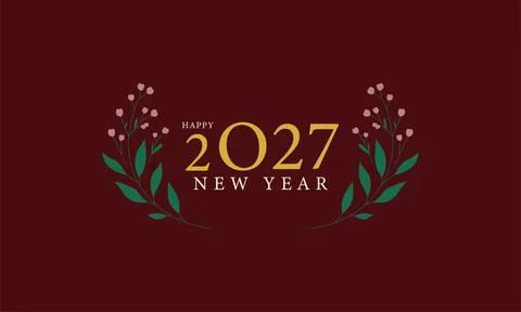 Happy 2027 Countdown to a Year of Joy and Prosperity Stock Illustration