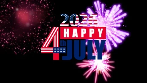Happy 4th july 2026 animations Stock Footage 336765417