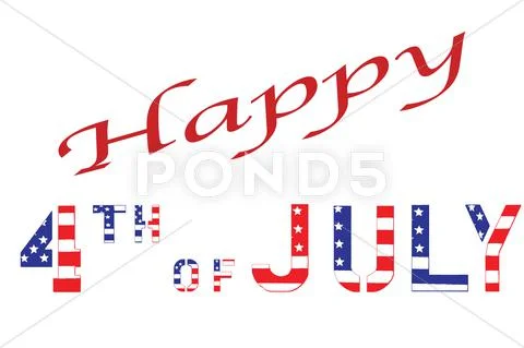 Happy 4th of July Stock Illustration