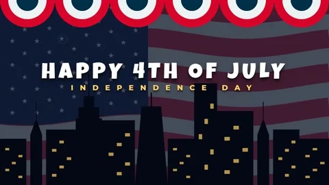 Happy 4th of July Independence Day. Video stock 337394122