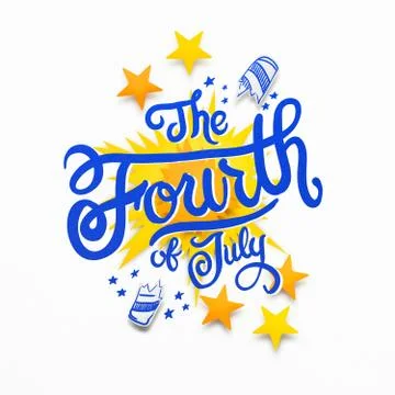 Happy 4th of July. Stock Photos