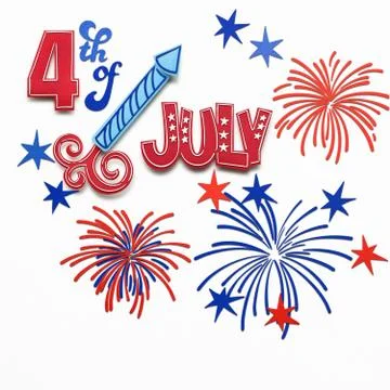 Happy 4th of July. Stock Photos