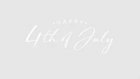 Happy 4th of July Text Animation on Transparent Background – Independence Day Stock Footage 311227109
