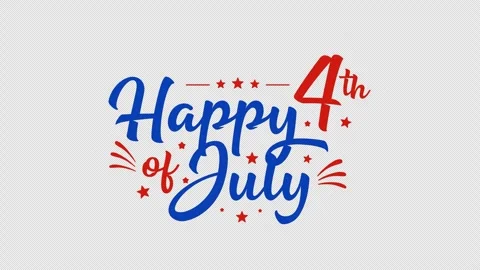 Happy 4th of july Text Animation Stock Footage 329503977