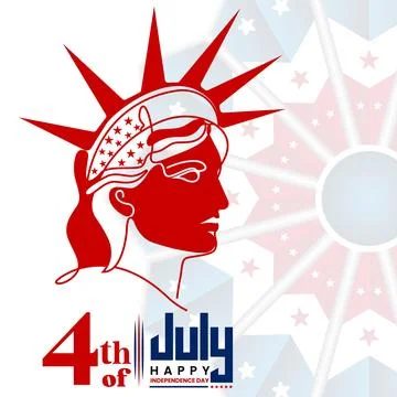 Happy 4th July Vector Post Design Stock Illustration