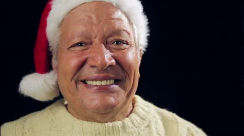 Happy Aged Man Offering A Small Red Wrapped Gift Stock Footage 44051894