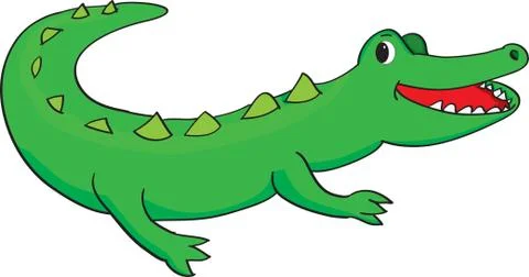 Happy alligator Stock Illustration