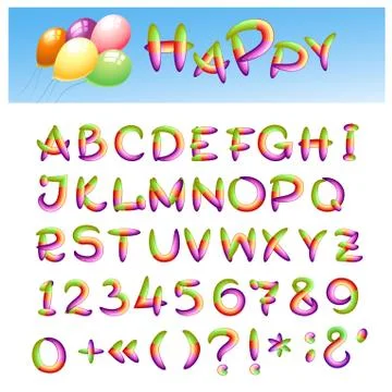 Happy Alphabet Stock Illustration