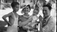 Happy American Family Depression Era Suburban 1930S Vintage Film Home Movie  Stock Footage