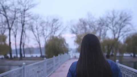 Happy and embarrassed girl goes on a romantic date. an explanation of love in Stock Footage