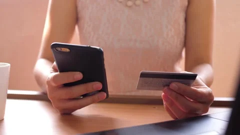 Happy and relax customer on e commerce purchase in web store using laptop Stock Footage 265927811