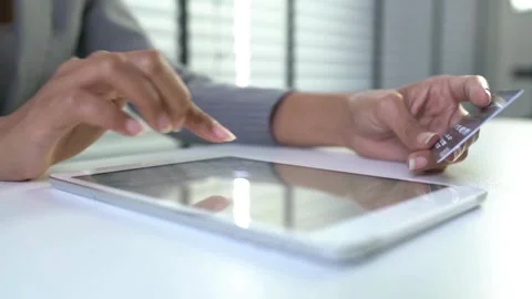 Happy and relax customer on e commerce purchase in web store using laptop Video stock 265929739