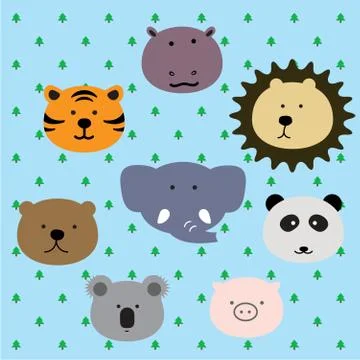 HAPPY ANIMAL Stock Illustration