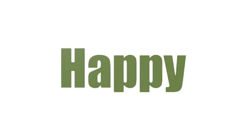 Happy Animated Word Cloud On White Background Vidéo 107246024