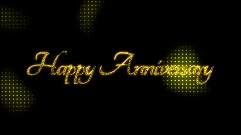 Happy Anniversary greeting text with particles luxury animation Vídeos de archivo 297249667