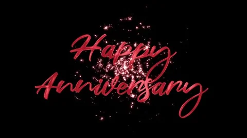 Happy Anniversary Text Animation Stock Footage 254430150