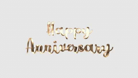 Happy anniversary text animation Stock Footage 314409343