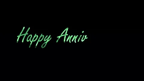 Happy anniversary text animation with simple handwriting, Video stock 325833307