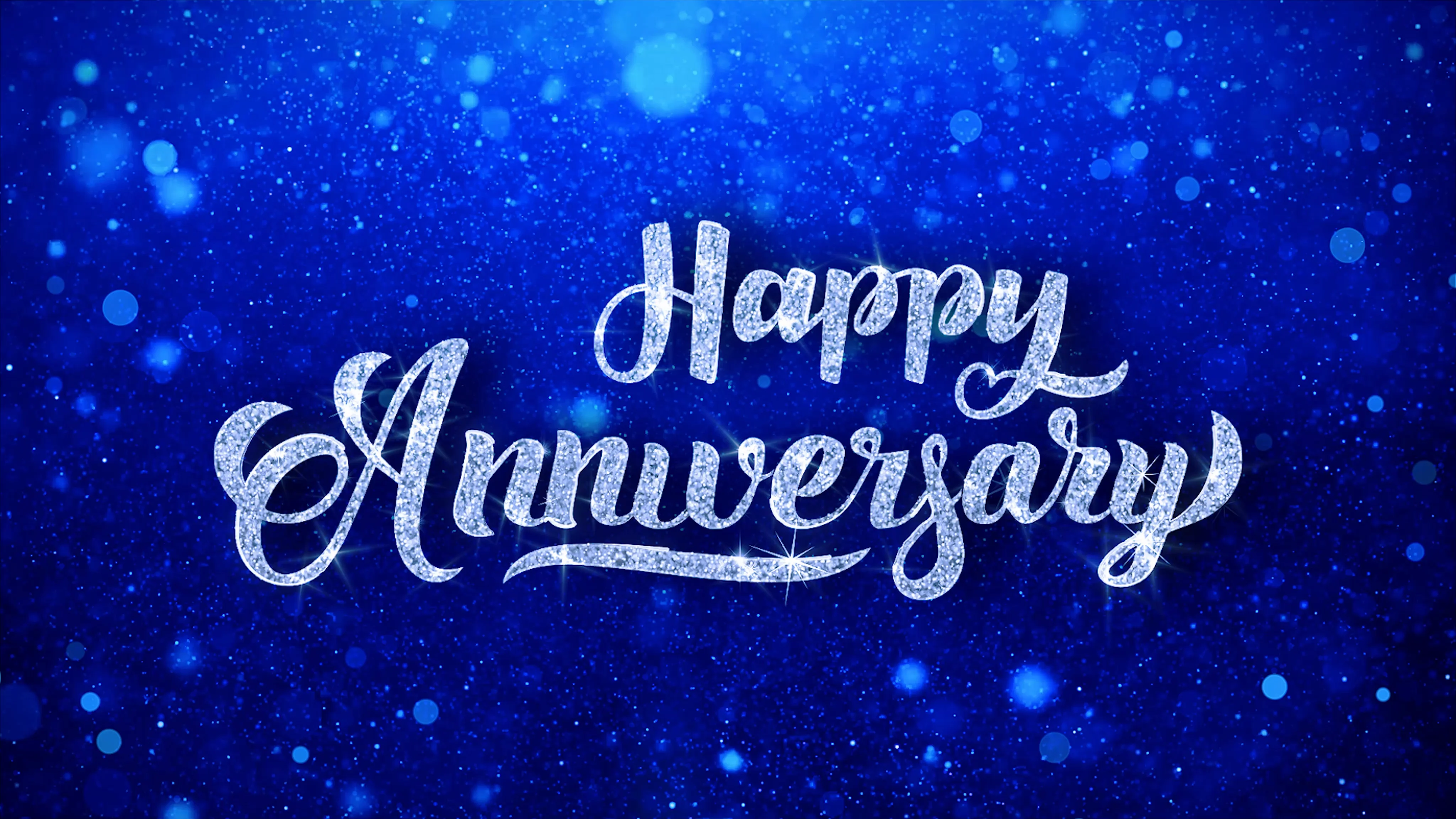 Happy Anniversary Wishes Blue Glitter Sp... | Stock Video | Pond5