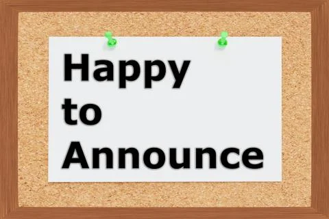 Happy to Announce concept Stock Illustration