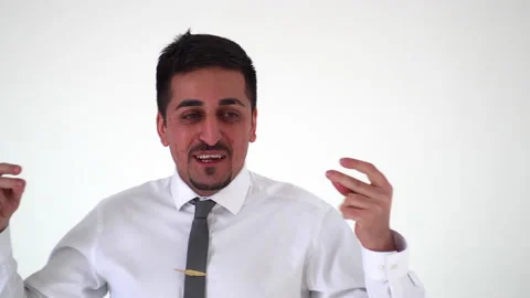 Happy Arab businessman dancing snapping his fingers Stock Footage 134639780