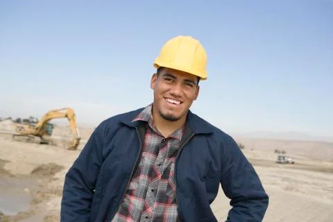Happy Architect At Construction Site Stock Photos