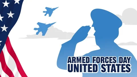 Happy Armed Forces Day to all United States soldiers and their families Stock Footage 324924232