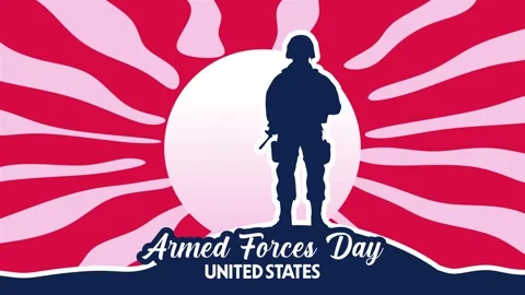 Happy Armed Forces Day to all United States soldiers and their families Stock Footage 324924801