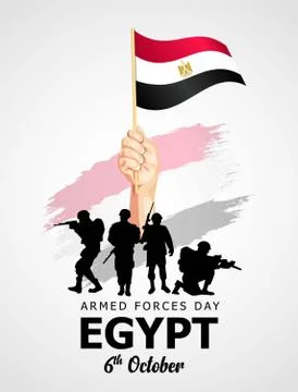 Happy armed forces day Egypt. vector illustration Stock Illustration