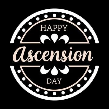 Happy ascension day typography vector art Illustrazione stock