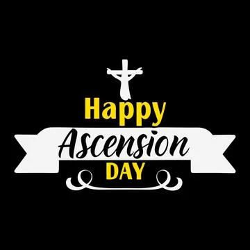 Happy ascension day typography vector art Stock Illustration