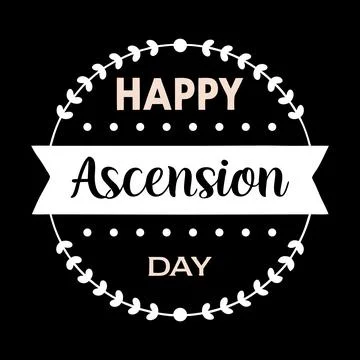 Happy ascension day typography vector art Stock Illustration