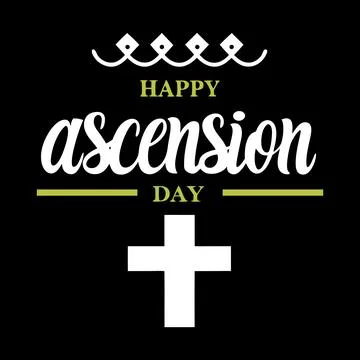 Happy ascension day typography vector art Stock Illustration