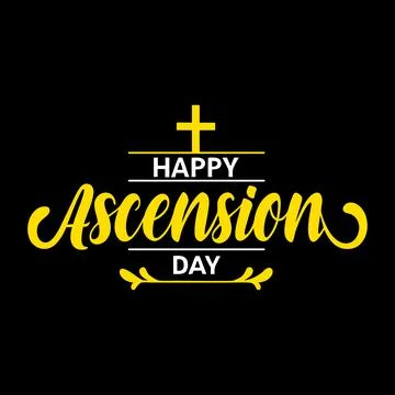 Happy ascension day typography vector art Stock Illustration