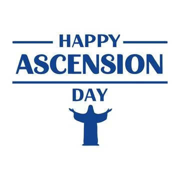Happy ascension day typography vector art Stock-Illustration