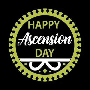 Happy ascension day typography vector art Stock Illustration