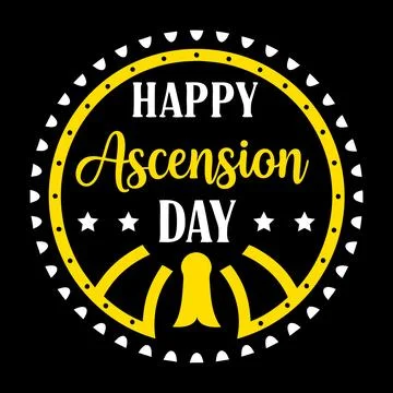 Happy ascension day typography vector art Stock Illustration