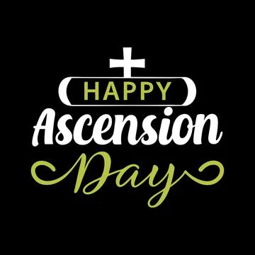 Happy ascension day typography vector art Stock Illustration