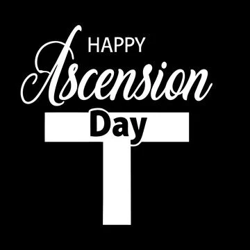 Happy ascension day typography vector art Stock Illustration
