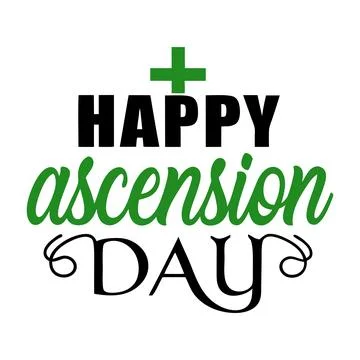 Happy ascension day typography vector art Stock Illustration