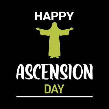 Happy ascension day typography vector art Stock Illustration