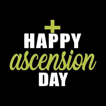 Happy ascension day typography vector art Stock Illustration