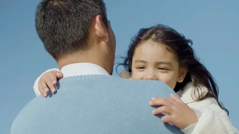 Happy Asian child spending time with her dad outdoors Stock-Footage 232425184