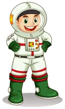 A happy astronaut Illustrazione stock