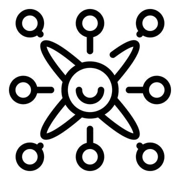 Happy atom representing customer retention and brand loyalty concept Illustrazione stock