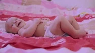 Happy Baby On Back Stock Footage