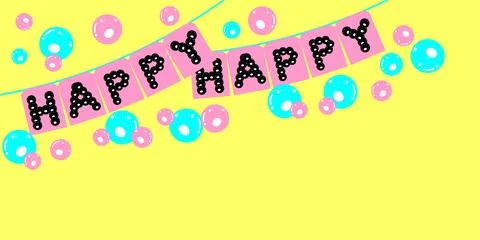 Happy background with flag and bubbles 스톡 일러스트