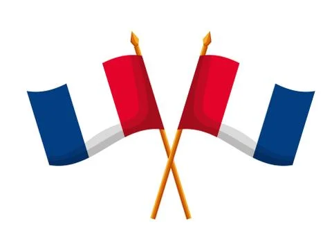 Happy bastille day flat design Stock Illustration