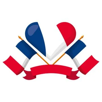 Happy bastille day flat design Stock Illustration
