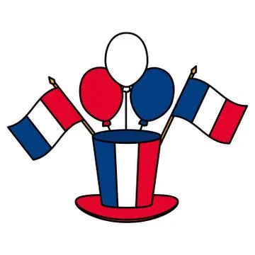 Happy bastille day flat design Stock Illustration